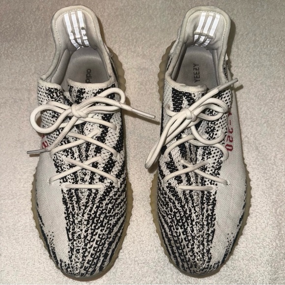 Yeezy Boost. Men’s size 11. White, black, red. Good but worn condition. - Picture 1 of 7